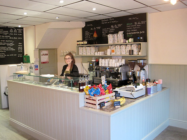 A photo showing the smart new look to the interior of the Jampot Café, Dorking